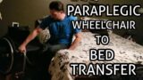 Paraplegic Wheelchair To Bed Transfer #paralifetv #spinalcordinjury #wheelchair #paraplegic
