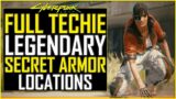 Cyberpunk 2077 How to get FULL SECRET TECHIE Armor/Clothing Set – Legendary Armor Locations