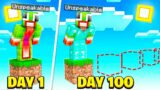 I Spent 100 Days In Minecraft *IMPOSSIBLE*