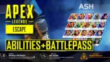 New Season 11 Escape Battle Pass Skins + ASH ABILITIES Apex Legends