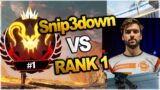 Snip3down's team vs  '' RANK 1'' team in ranked – | PERSPECTIVE | HARD GAME !! ( apex legends )