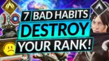 7 BAD HABITS that KEEP YOU HARD STUCK in Low Ranks – FIX THIS to RANK UP – Apex Legends Guide
